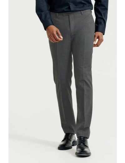 Pantalon de costume slim bi-stretch - Gris foncé