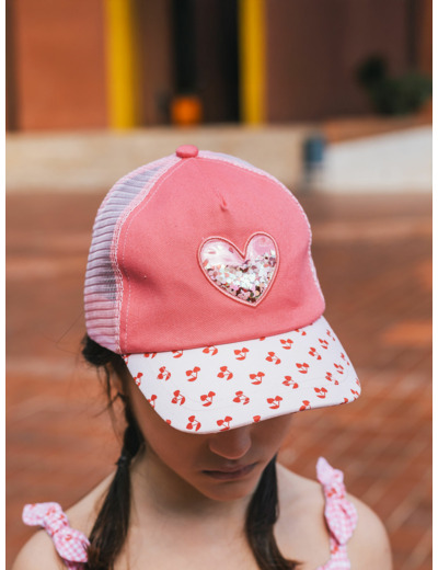 Casquette imprimé et sequins