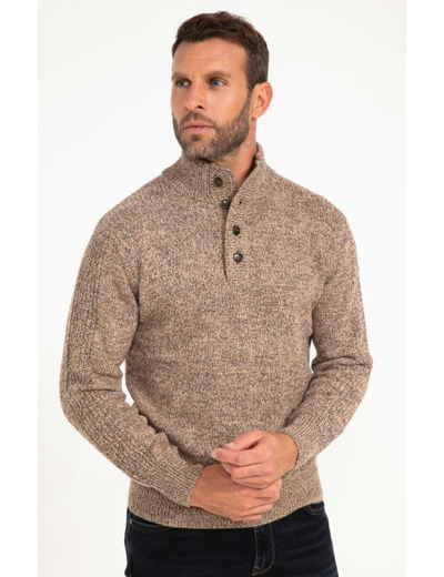 Pull Col Montant Boutonné