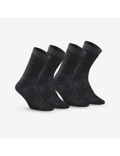 Chaussettes de randonnée chaudes, SH900 Mid noir
