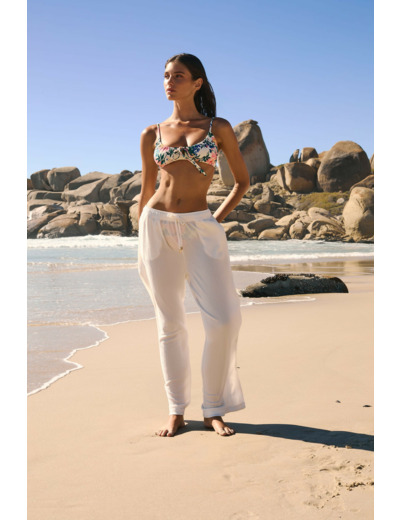 Pantalon fluide élastiqué,Pantalon fluide élastiqué;${refinementColor}