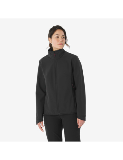 Veste softshell coupe-vent femme, MT100 noir