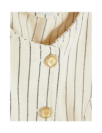 Gilet de costume long rayé