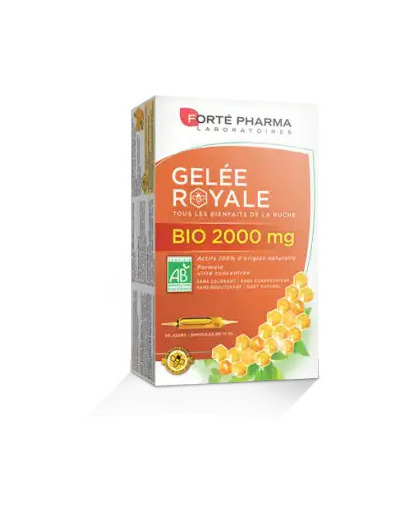 Forte Pharma Gelée Royale Bio 2000 Mg Solution Buvable 20 Ampoules De 15 Ml