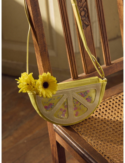 Sac citron à sequins