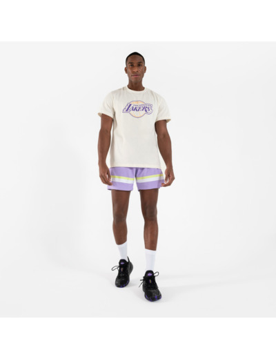 Short de basketball NBA Lakers homme/femme - SH 900 AD Violet