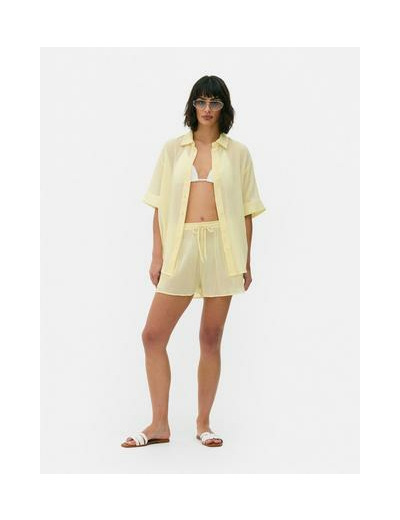 Chemise de plage froissée à boutons