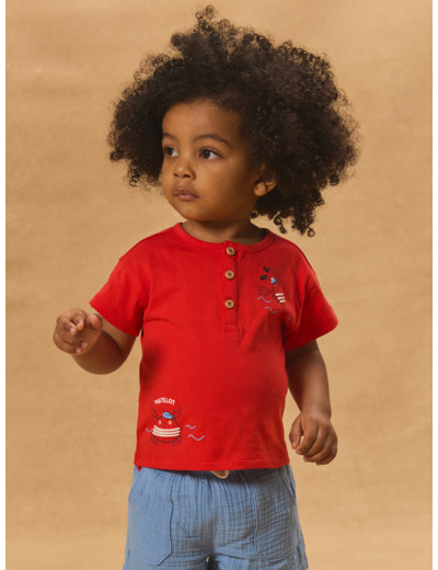 Tshirt rouge crabe et homard