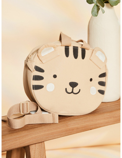 Sac à dos beige avec oreilles 3D