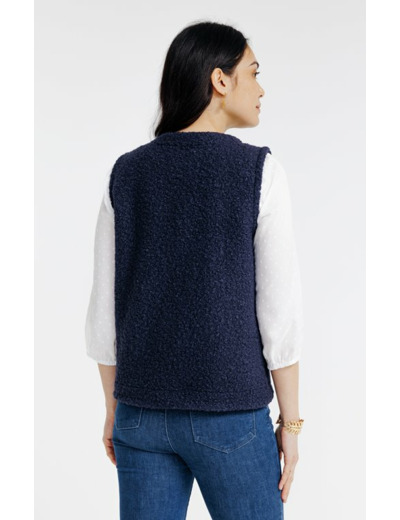 Gilet sans manches bouclette