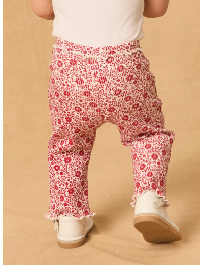 Legging flare fleuri