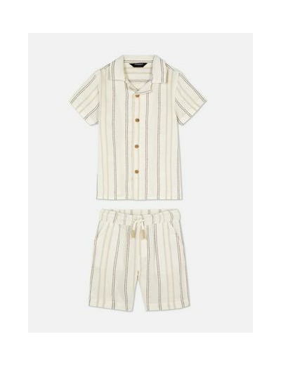 18 mois–8 ans | Ensemble chemise rayée et short