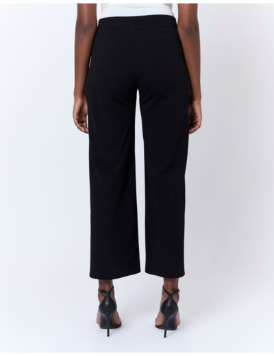 Pantalon 7/8 large uni NOIR Femme
