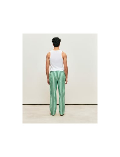 Pantalon en coton à rayures