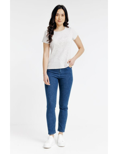 Tee-shirt brodé manches courtes