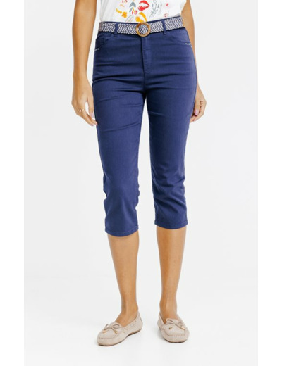 Pantalon corsaire avec ceinture