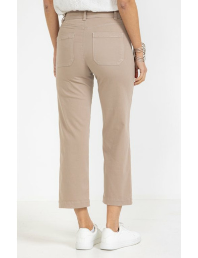 Pantalon crop poches plaquées devant