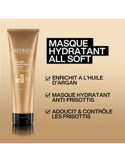 Masque hydratant pour cheveux secs Heavy Cream All Soft
