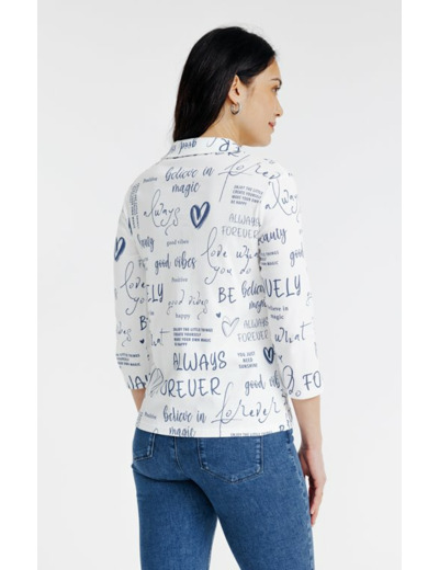 Tee-shirt imprimé manches 3/4