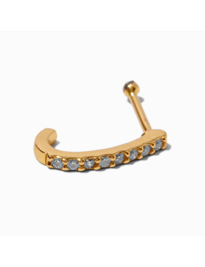 Anneau de nez 0,6 mm en zircon cubique couleur argentée et couleur dorée