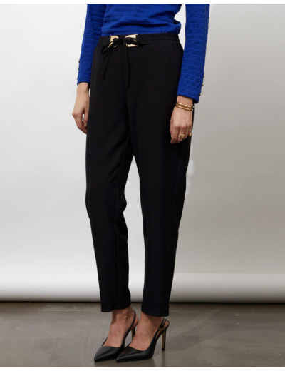 Pantalon 7/8 uni NOIR Femme
