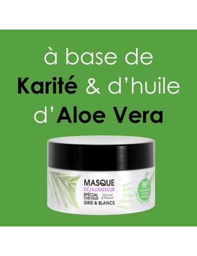 Masque déjaunisseur cheveux gris & blancs Gamme Nature