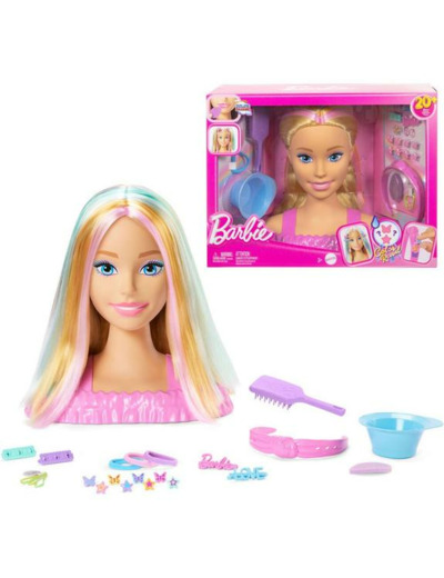 TÊTE À COIFFER BARBIE BLONDE