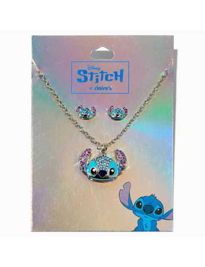 Parure de bijoux bling-bling Stitch Disney - Lot de 2