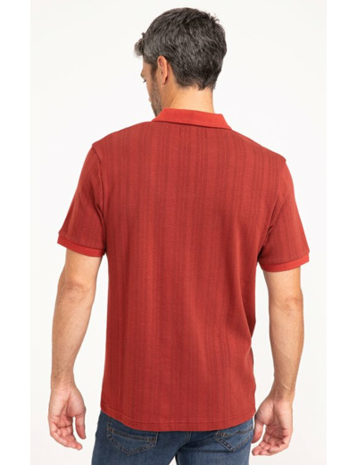 Pull col polo manches courtes Ajoure