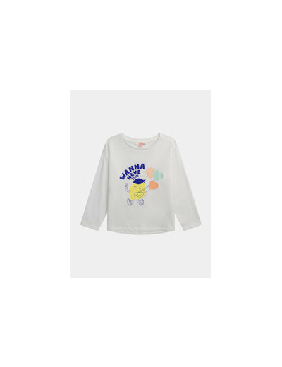 T-shirt manches longues animation citron pour fille