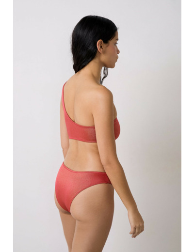 Maillot de bain 1 pièce découpe côte irisé
