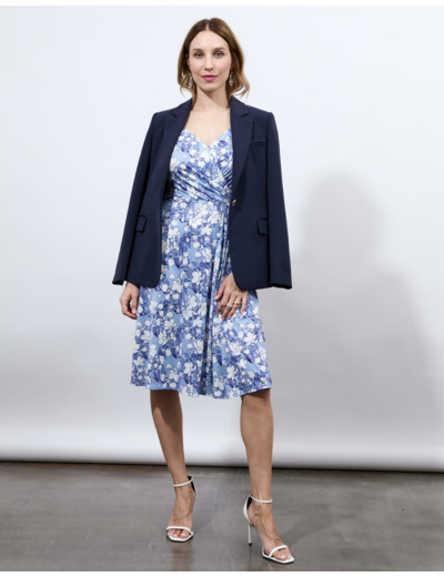 Robe courte imprimée BLEU