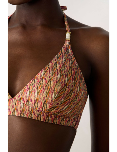 Triangle haut de maillot à motif