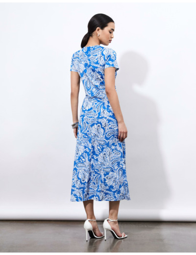 Robe longue imprimée BLEU