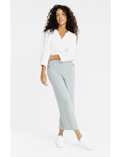 Pantalon fluide large avec ceinture