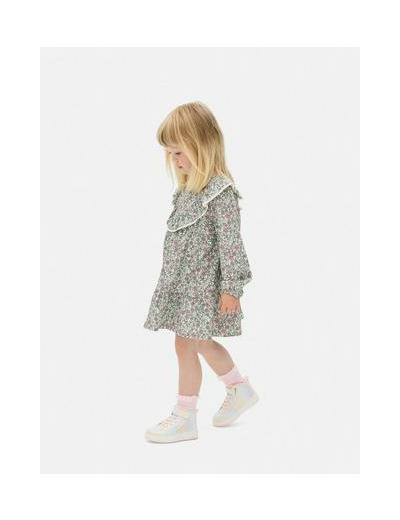 Robe à volants à motif floral