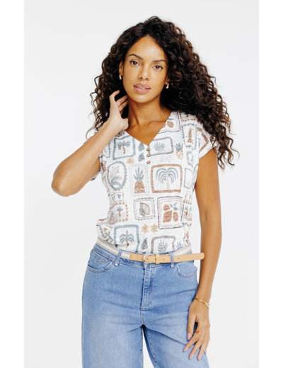 Tee-shirt imprimé manches courtes