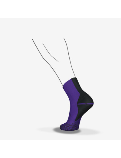 Chaussettes de running KIPRUN run900 épaisses mid violettes
