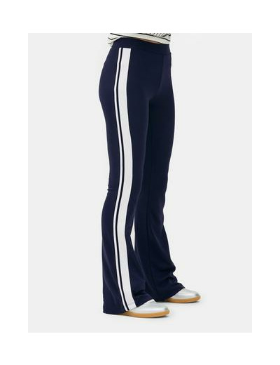 Bas de jogging évasé à rayures latérales