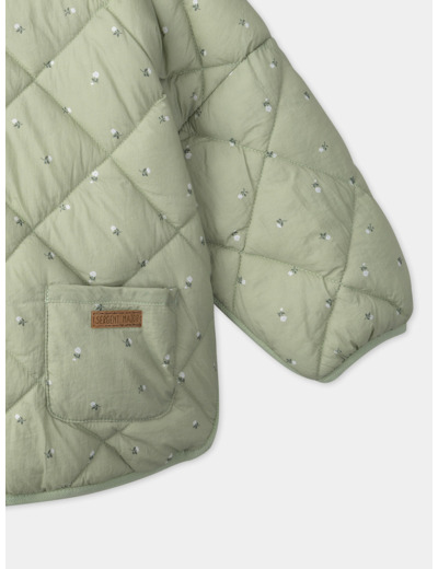 Doudoune ample fleuri