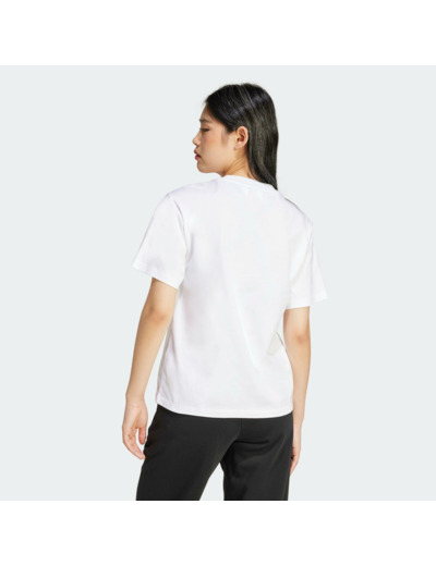 T-shirt de fitness en coton femme, blanc