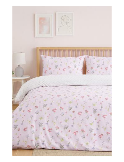 Parure de lit king size à motif fleurs sauvages