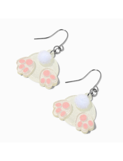 Easter Bunny Cottontail Drop Earrings