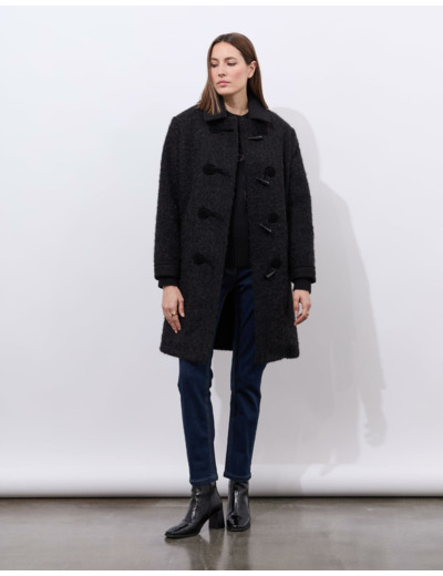 Manteau uni NOIR Femme