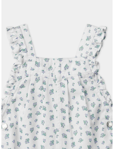 Salopette courte imprimée fleuri