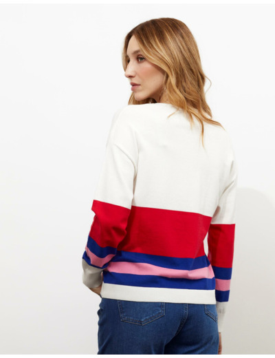 Pull marinière rayé MULTICOLORE Femme