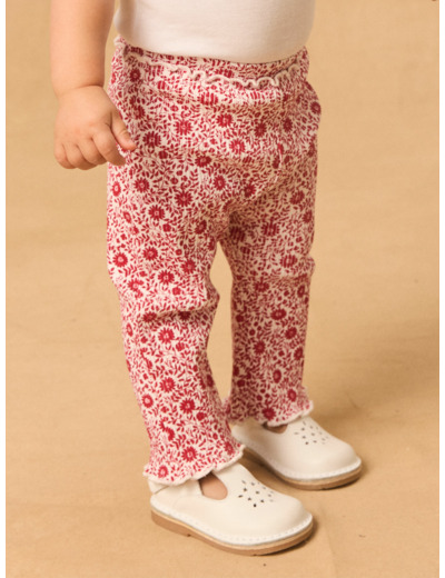 Legging flare fleuri