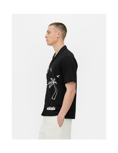Chemise à motif abstrait île tropicale