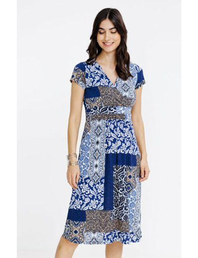 Robe en maille imprimée