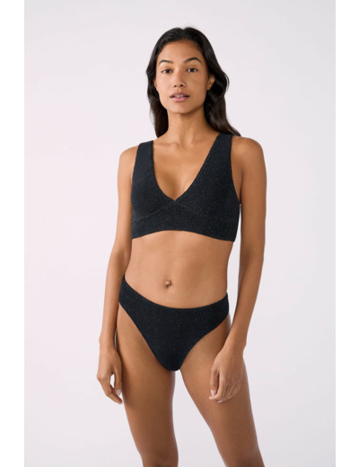 Triangle haut de maillot en matière extensible pailleté,Triangle haut de maillot en matière extensible pailleté;${refinementColor}
